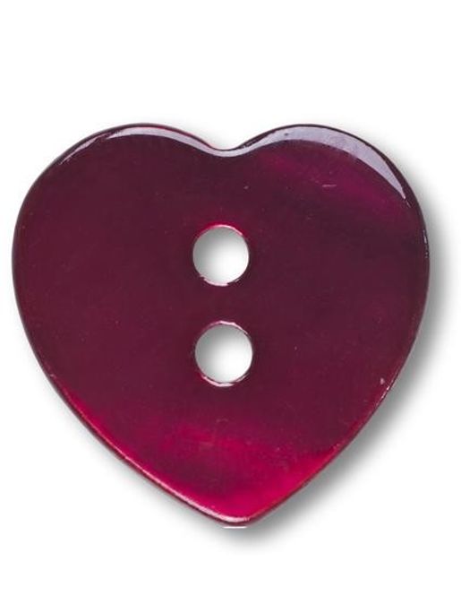 Hovedbilde Hjerte (rødlilla) - 13 mm