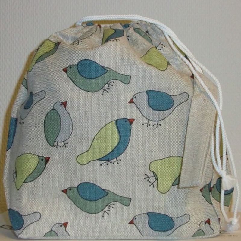 Stor prosjektpose med fugler